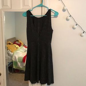 Black sparkly skater dress